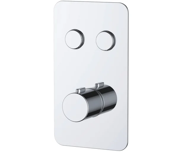 Just Taps Hugo Touch Thermostatic Valve 2 Outlets Chrome