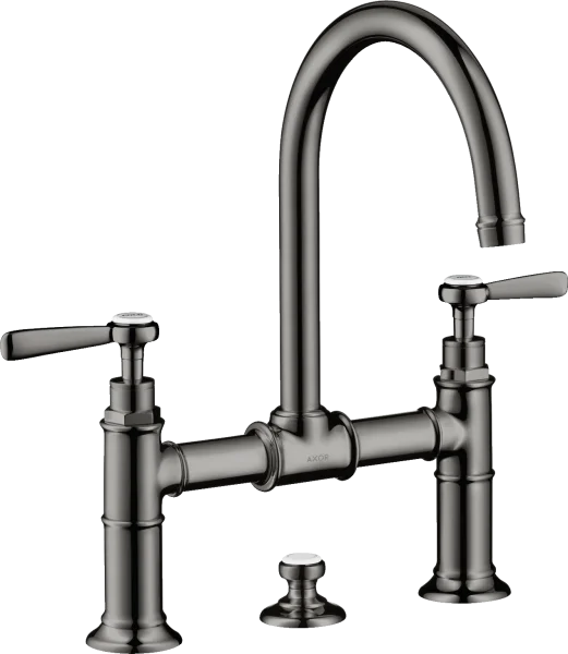 Axor Montreux 2-handle Basin Mixer 220 With Lever Handles And Pop-up Waste Polished Black Chrome