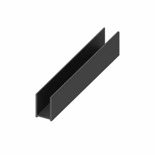 Abacus Glass Surface Channel -10mm Black - 1200mm product image - Image 1