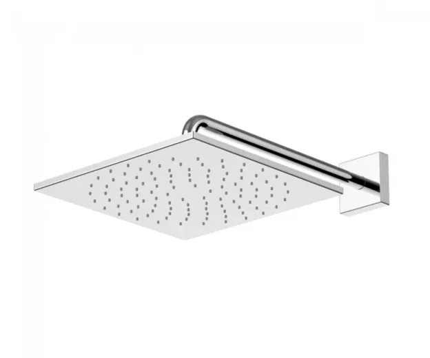 TOTO Overhead Shower 300mm Square Aerial Pulse Rainhead With Wall Arm Chrome product image - Image 1