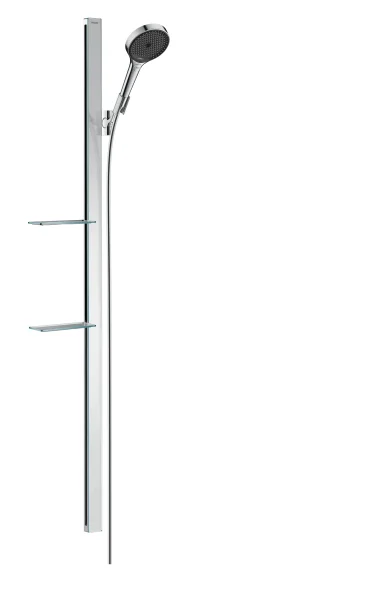 Hansgrohe Rainfinity Shower Set 130 3jet Ecosmart With Shower Bar 150 Cm And Shelves Chrome