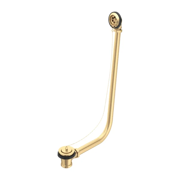 Perrin & Rowe Bath Waste Plug And Overflow Exp. Pipes - Satin Brass