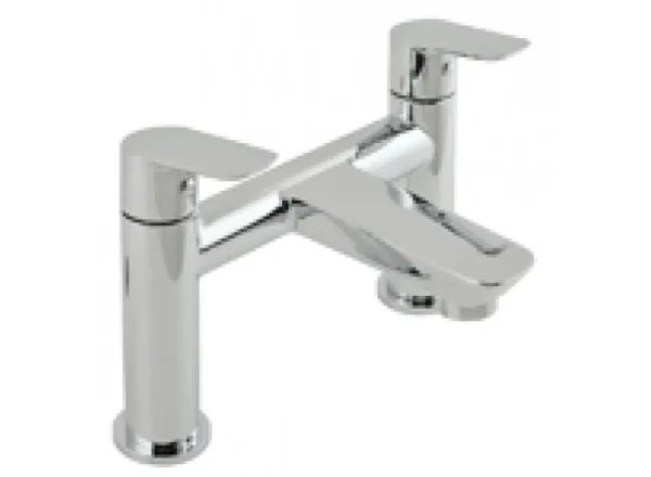 Vado Photon 2 Hole Bath Filler Deck Mounted Chrome detail view - Image 2