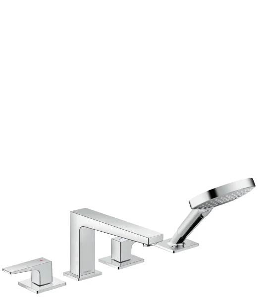 Hansgrohe Metropol 4-hole Rim-mounted Bath Mixer With Lever Handle Chrome