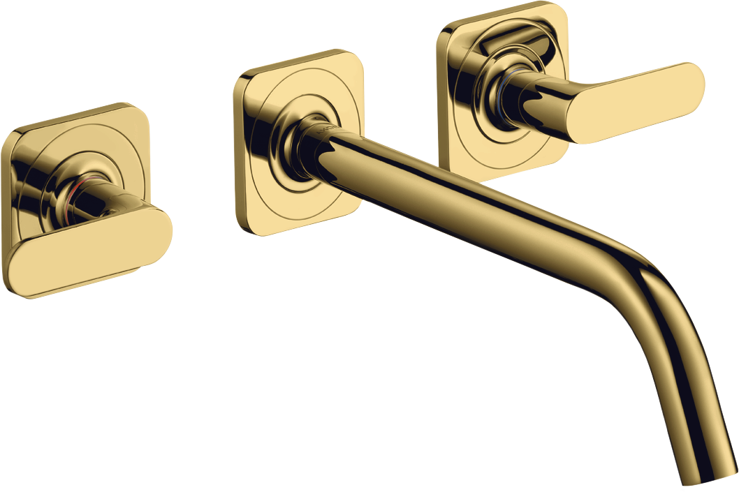 Axor Citterio M 3-hole Basin Mixer For Concealed Installation Wall-mounted With Spout 226 Mm, Lever Handles And Escutcheons