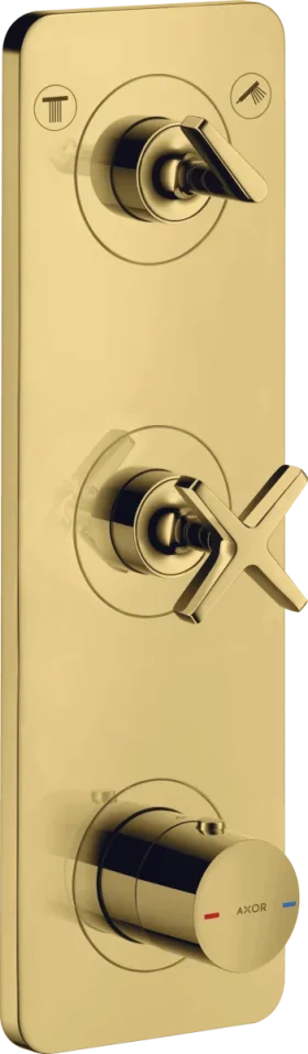 Axor Citterio E Thermostatic Module 380/120 For Concealed Installation For 2 Outlets With Plate product image - Image 1