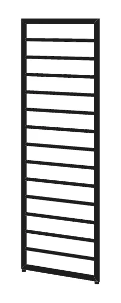Ava Frame 1500x500mm Stainless Steel Towel Rail Black
