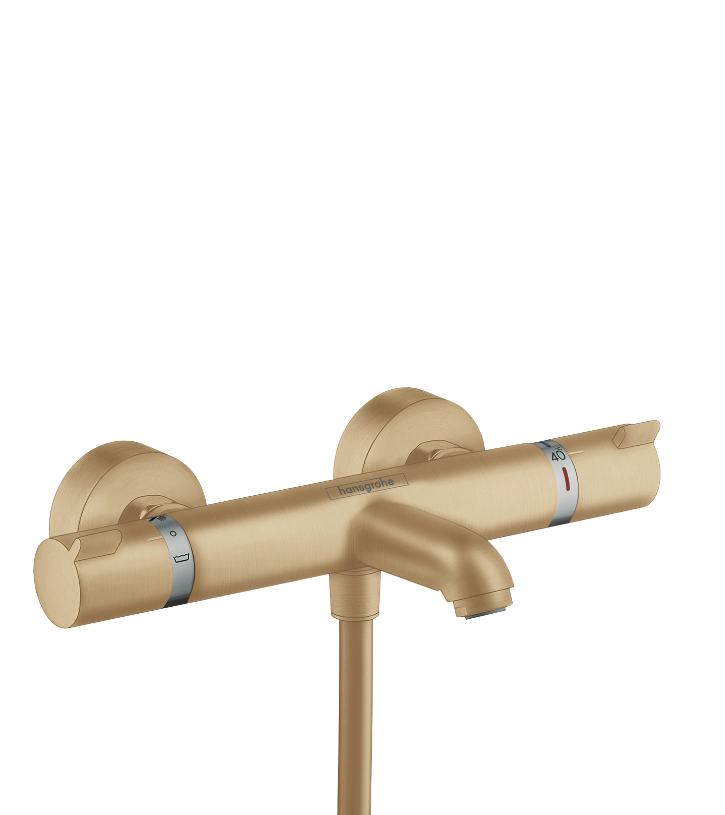 Hansgrohe Ecostat Comfort Thermostatic Bath Mixer For Exposed Installation Brushed Bronze