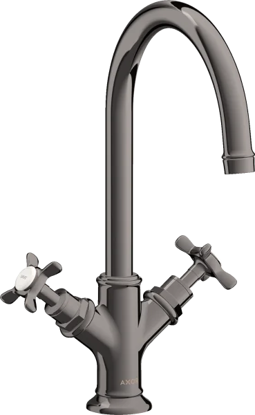 Axor Montreux 2-handle Basin Mixer 210 With Cross Handles And Pop-up Waste Polished Black Chrome