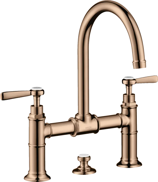 Axor Montreux 2-handle Basin Mixer 220 With Lever Handles And Pop-up Waste Polished Red Gold