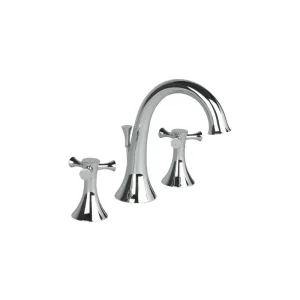 Cifial Brookhaven Cross 3 Hole Deck Mounted Basin Mixer Tap Set Chrome