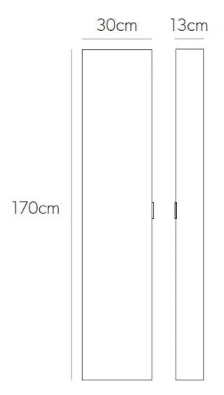 Hib Eris 30 Cabinet W30 X H170 X D13cm technical drawing - Image 2