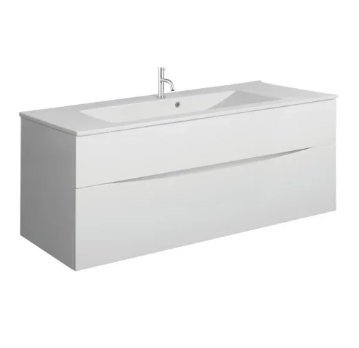 Crosswater Glide Ii 2 Drawer Basin Unit 1000 White Gloss product image - Image 1