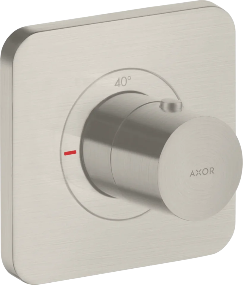 Axor Citterio E Thermostatic Mixer 120/120 For Concealed Installation Stainless Steel Optic product image - Image 1