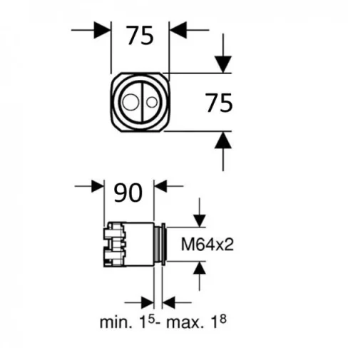 Geberit 241.413.21.1 Dual Flush Button detail view - Image 3