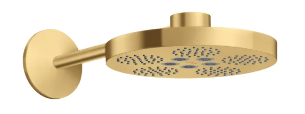 Axor One Overhead Shower 280 2jet With Shower Arm Brushed Gold Optic