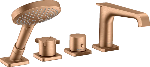Axor Citterio E 4-hole Rim-mounted Thermostatic Bath Mixer Brushed Bronze