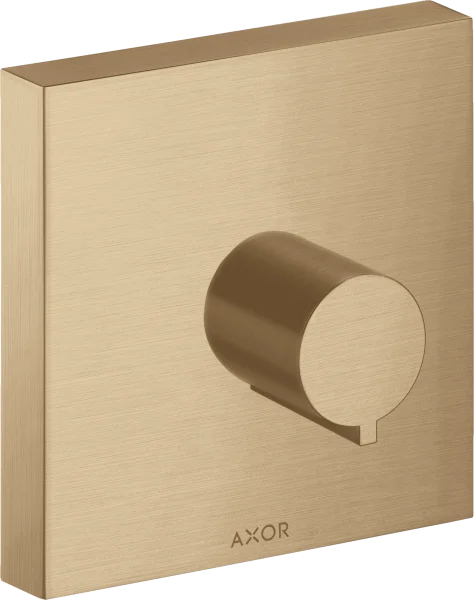 Axor Showersolutions Shut-off Valve Square 120 Mm X 120 Mm For Concealed Installation Brushed Bronze