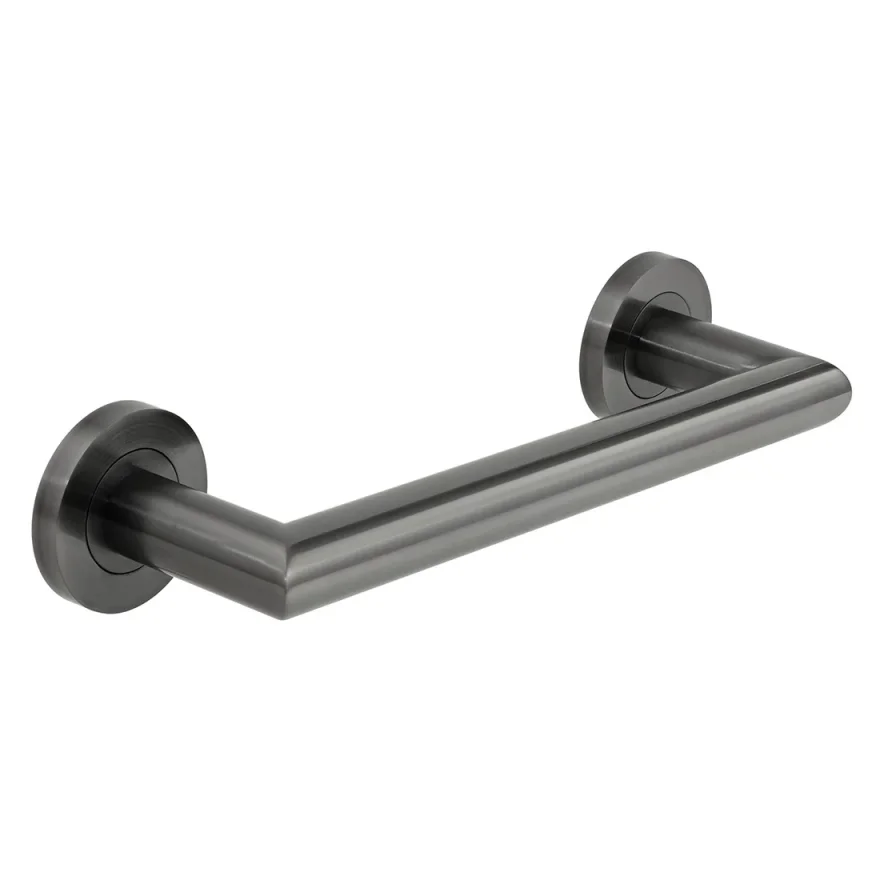 Vado Individual Spa Grab Or Towel Rail 300mm (12") Brushed Black product image - Image 1