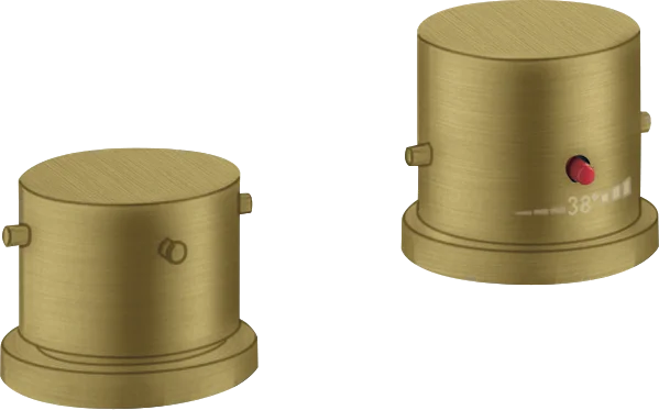 Axor Starck 2-hole Rim-mounted Thermostatic Bath Mixer With Zero Handles Brushed Brass