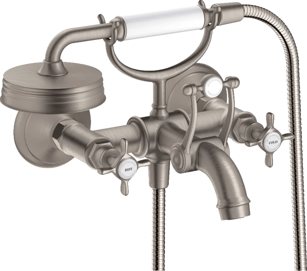 Axor Montreux 2-handle Manual Bath Mixer For Exposed Installation With Cross Handles Stainless Steel