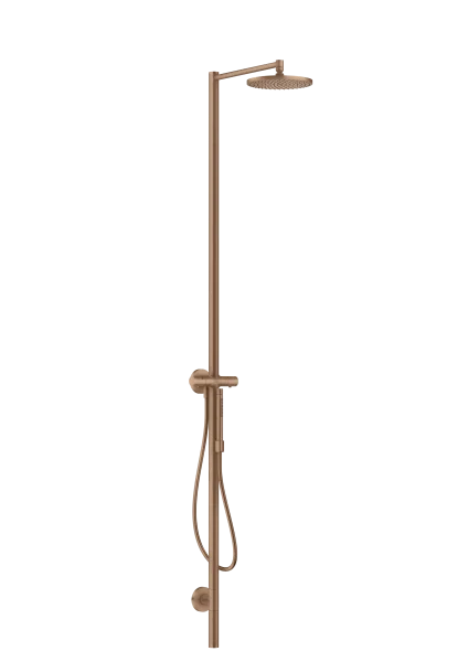 Axor Starck Shower Column With Hand Shower Brushed Red Gold