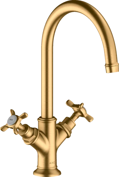 Axor Montreux 2-handle Basin Mixer 210 With Cross Handles Without Waste Brushed Brass