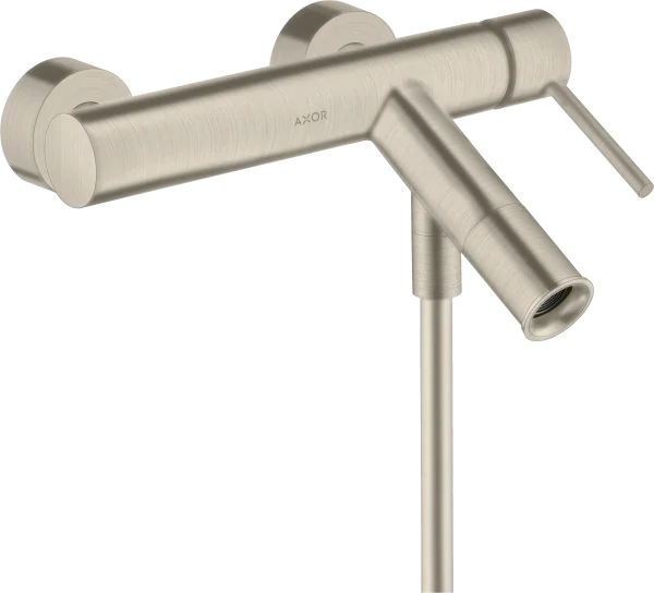Axor Starck Single Lever Manual Bath Mixer For Exposed Installation With Pin Handle Brushed Nickel