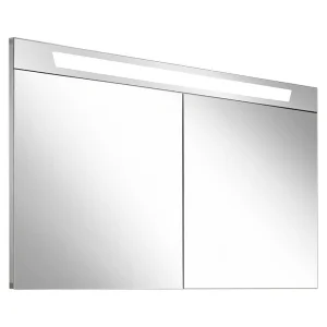 Schneider 2 Door Mirror Cabinet Capeline Fl 60cm x70 To 80cm (CAP 60/2/FL eloxiert)