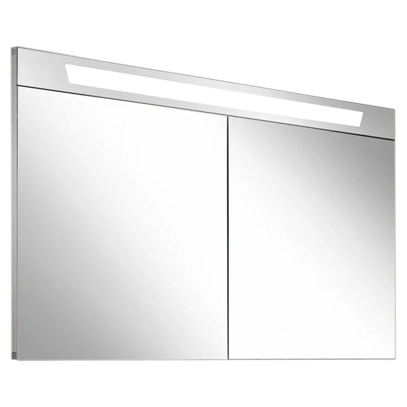 Schneider 2 Door Mirror Cabinet Capeline Fl 60cm x70 To 80cm (CAP 60/2/FL eloxiert) product image - Image 1
