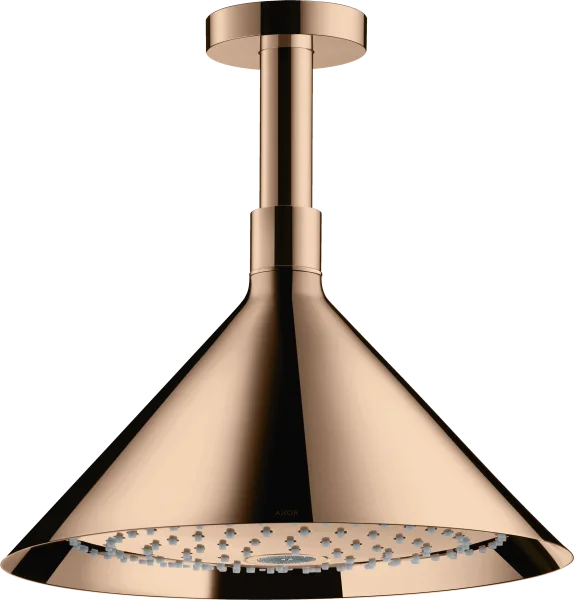 Axor Showers/front Overhead Shower 240 2jet With Ceiling Connector Polished Red Gold