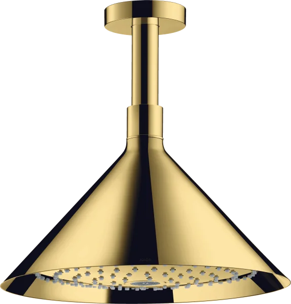 Axor Showers/front Overhead Shower 240 2jet With Ceiling Connector Gold Polished