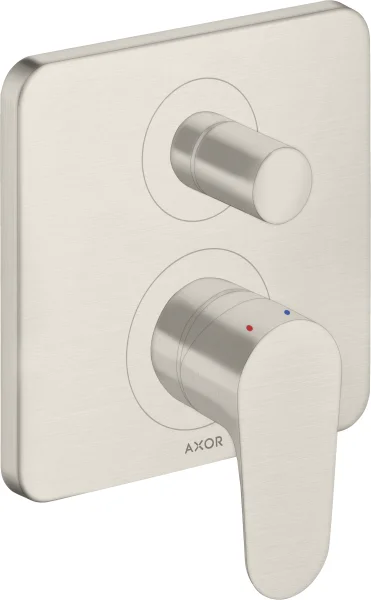 Axor Citterio M Single Lever Manual Bath Mixer For Concealed Installation With Integrated Backflow Prevention Stainless Steel Optic