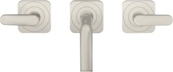 Axor Citterio M 3-hole Basin Mixer For Concealed Installation Wall-mounted With Spout 166 Mm, Lever Handles And Escutcheons Stainless Steel