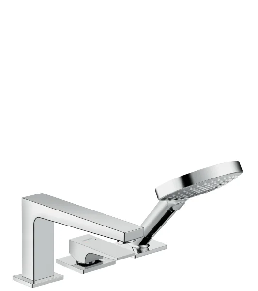 Hansgrohe Metropol 3-hole Rim-mounted Single Lever Bath Mixer With Lever Handle Chrome