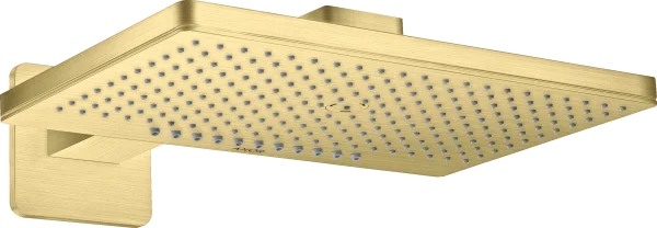 Axor Showersolutions Overhead Shower 460/300 2jet With Shower Arm And Softsquare Escutcheon Brushed Brass