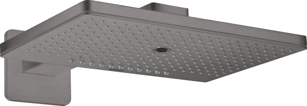 Axor Showersolutions Overhead Shower 460/300 3jet With Shower Arm And Softsquare Escutcheon Brushed Black Chrome
