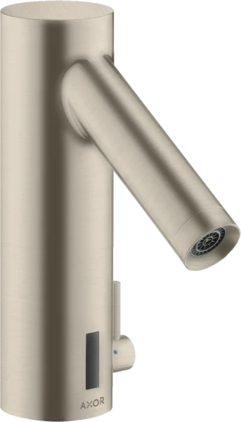 Axor Starck Electronic Basin Mixer 90 With Temperature Control, Battery-operated Brushed Nickel