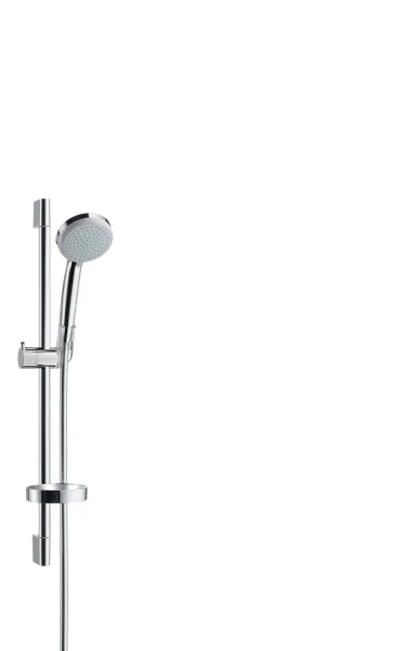 Hansgrohe Croma 100 Shower Set Vario Ecosmart With Shower Rail 65 Cm And Soap Dish Chrome