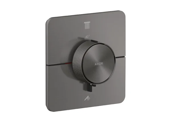 Axor Showerselect Id Thermostat For Concealed Installation Softsquare For 2 Functions Brushed Black Chrome