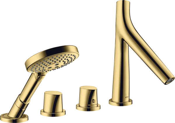 Axor Starck Organic 4-hole Rim-mounted Thermostatic Bath Mixer