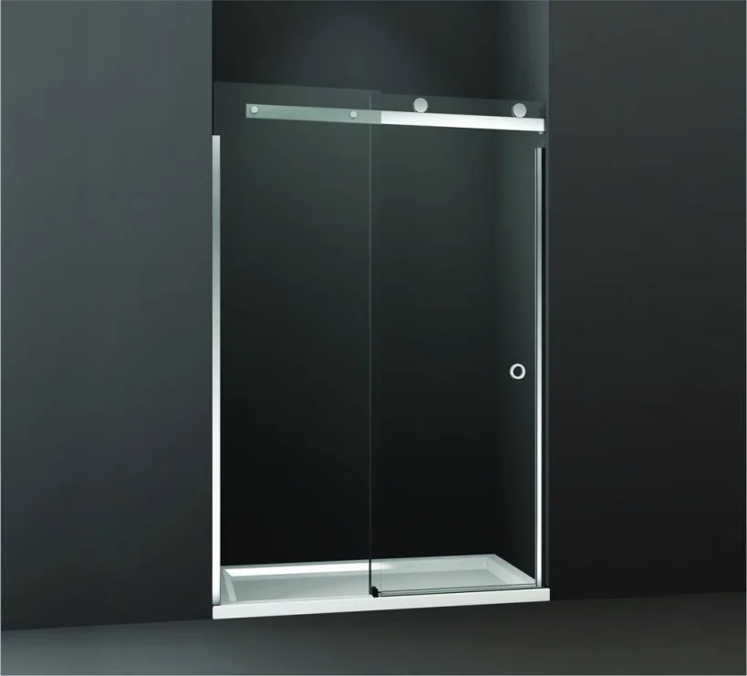 Merlyn 10 Series Sliding Door - Smoked Black Glass Left Hand 1400mm product image - Image 1