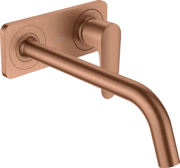 Axor Citterio M Single Lever Basin Mixer For Concealed Installation Wall-mounted With Spout 227 Mm And Plate