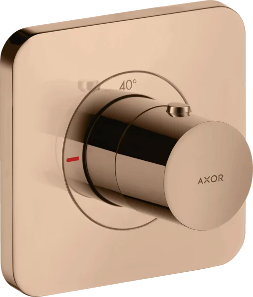 Axor Citterio E Thermostatic Mixer 120/120 For Concealed Installation Polished Red Gold