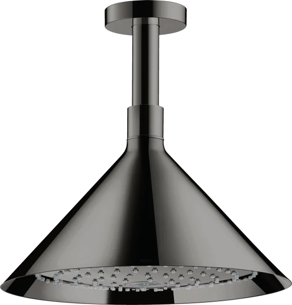 Axor Showers/front Overhead Shower 240 2jet With Ceiling Connector Polished Black Chrome