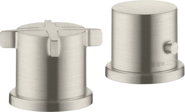 Axor Citterio E 2-hole Rim-mounted Thermostatic Bath Mixer Stainless Steel