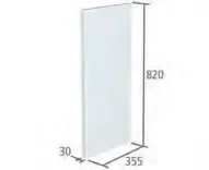 Roper Rhodes Vetro Design Panel Std 30mm-white Vetro White