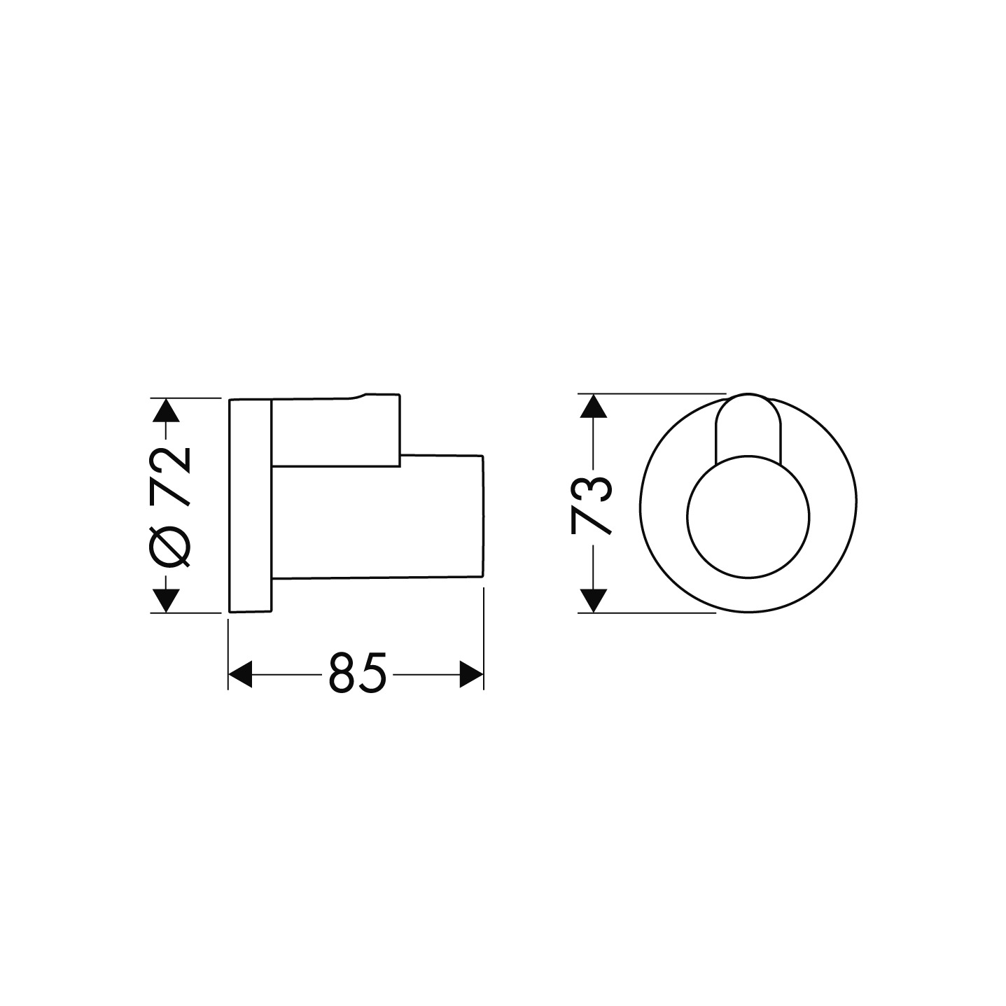 Hansgrohe Flowstar Angle Valve Cover Brg detail view - Image 2