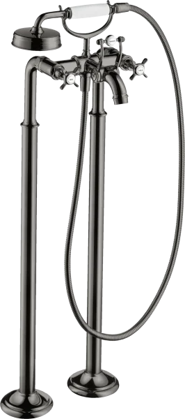 Axor Montreux 2-handle Manual Bath Mixer Floor-standing With Cross Handles Polished Black Chrome
