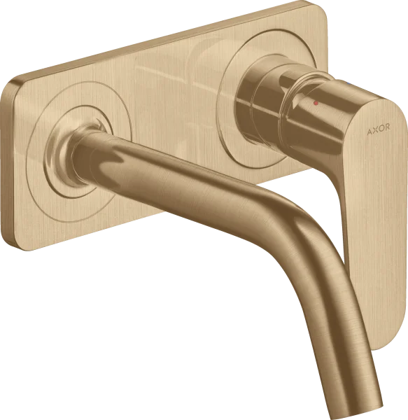 Axor Citterio M Single Lever Basin Mixer For Concealed Installation Wall-mounted With Spout 167 Mm And Plate Brushed Bronze
